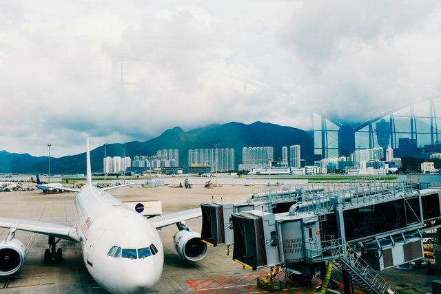 plane waiting at the gate