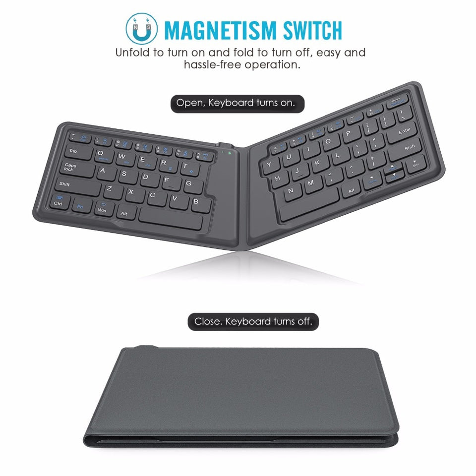 Ultra-Thin Foldable Rechargeable Keyboard
