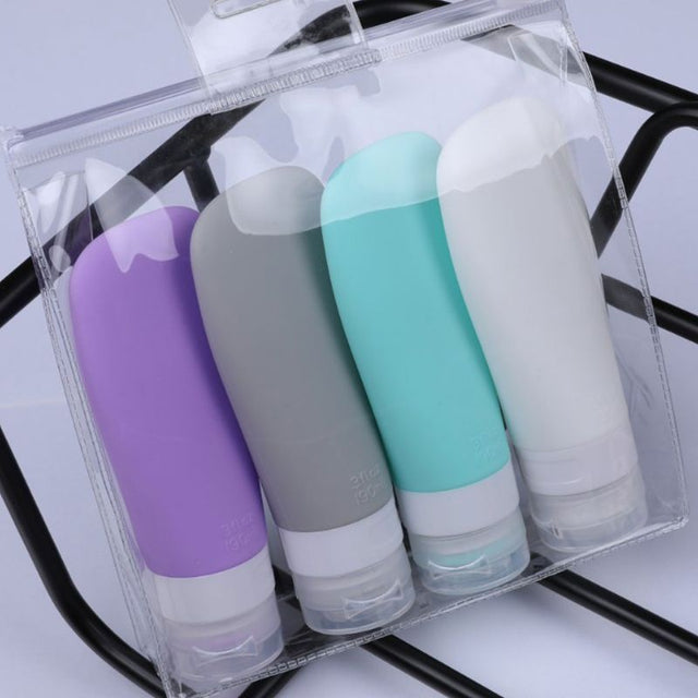 Silicone Squeezable Travel Bottles 4Pcs/Set