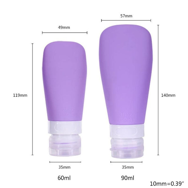 Silicone Squeezable Travel Bottles 4Pcs/Set